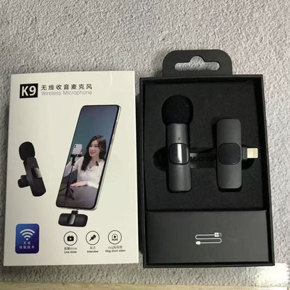🎤 Micro-cravate sans fil K9 pour smartphone