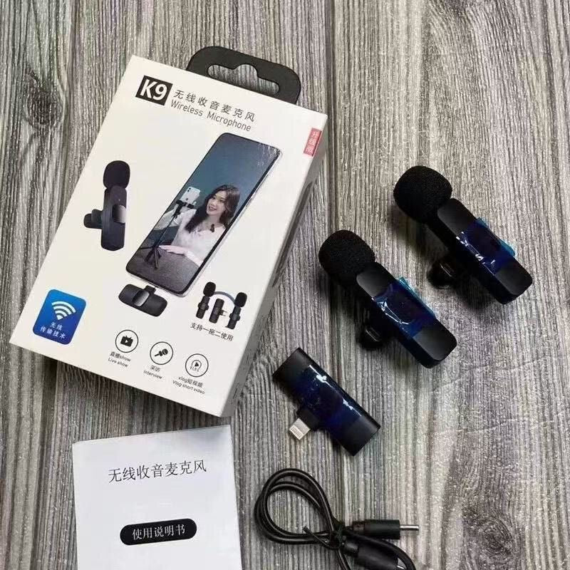 🎤 Micro-cravate sans fil K9 pour smartphone